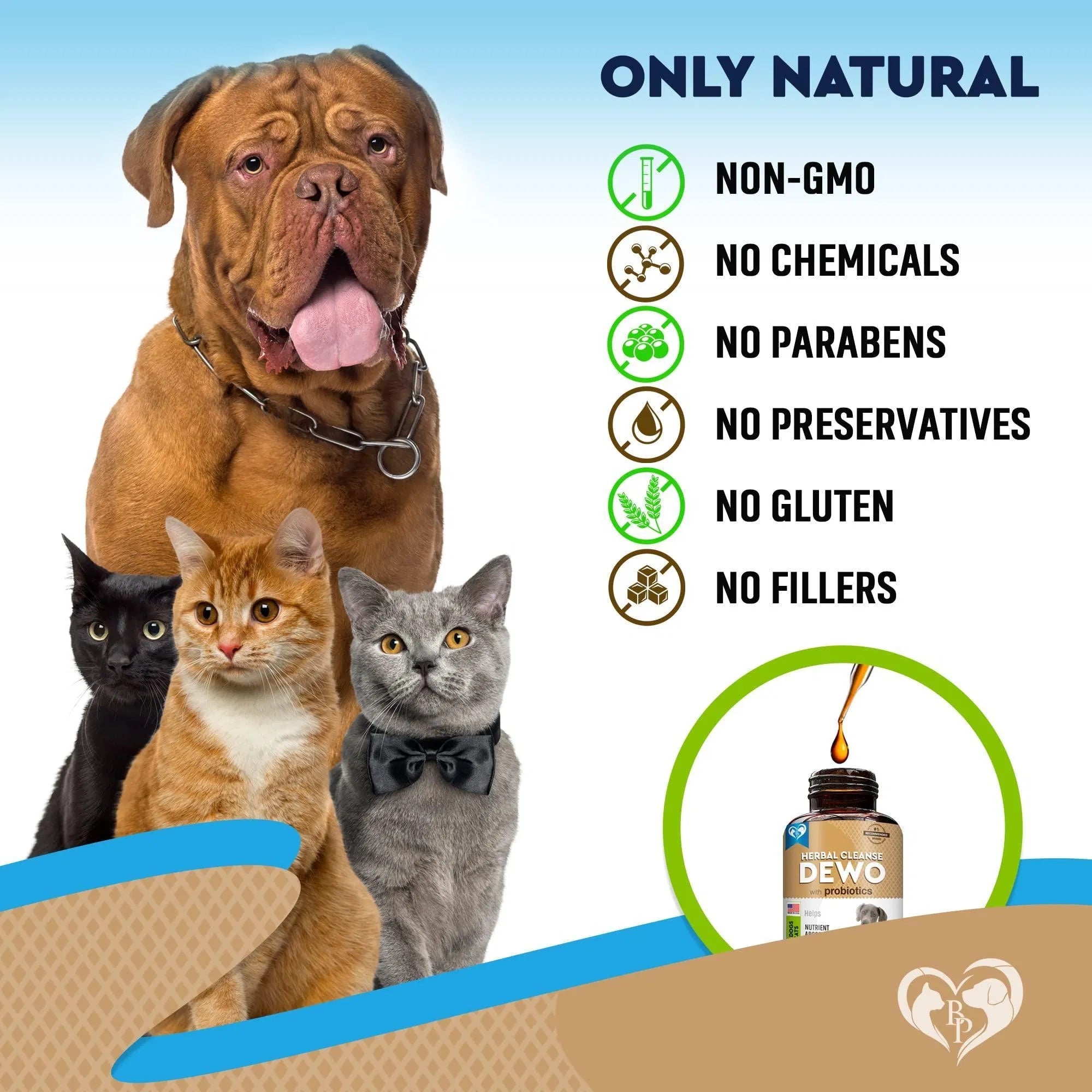 Cats And Dogs Natural Worm Treatment With Probiotic Liquid Herbal Medicine Prevention Medication