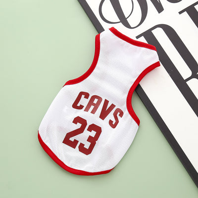 Pet Basketball Wear Thin Sports Vest