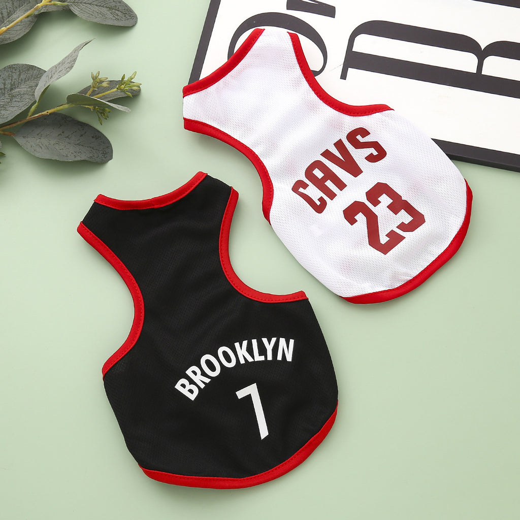 Pet Basketball Wear Thin Sports Vest